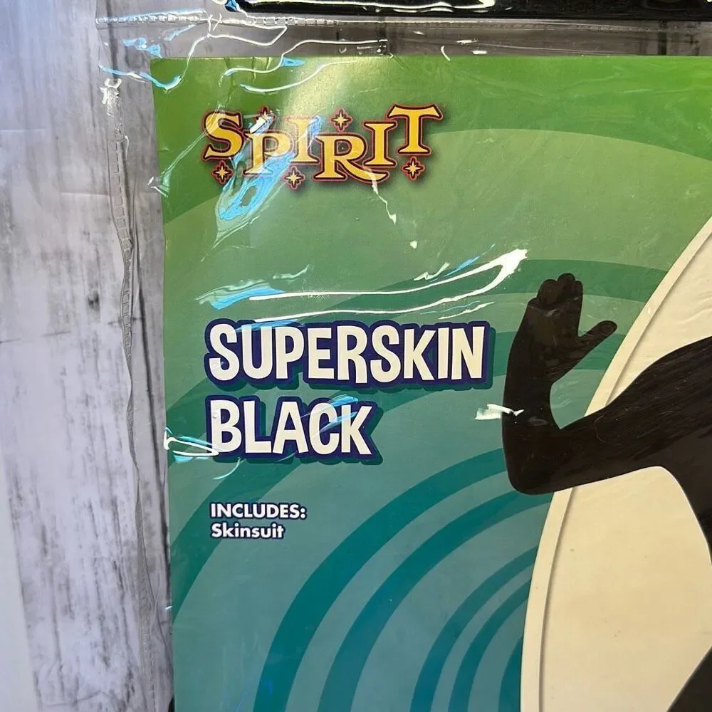 Spirit Halloween Black Superskins Halloween Costume‎ Size XL 12-14
